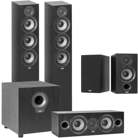 Debut 2.0 5.1 Channel 5-1/4" Home Theater Speaker Package (Tower Fronts)