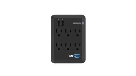 "B" Stock ELAC Protek PB-62S-B 6 Outlet Surge Protector with USB